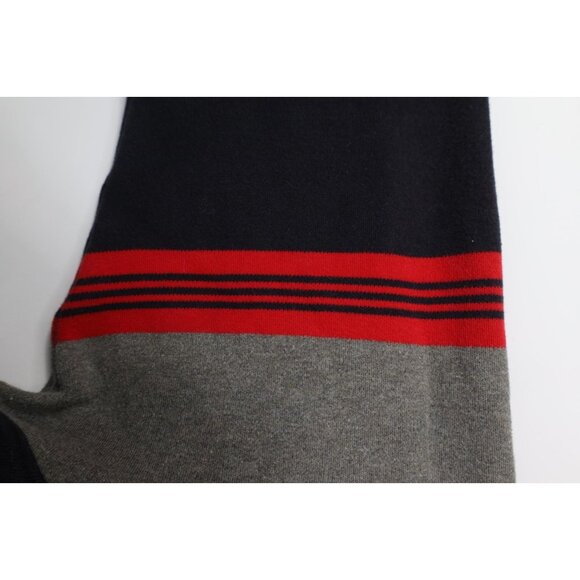 Vtg 90s Polo Sport Ralph Lauren Mens L Spell Out Striped Knit Half Zip Sweater - Picture 7 of 14